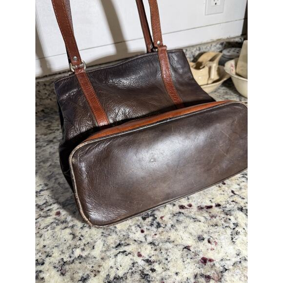 Vintage American West, Tooled By Hand, Leather Shoulder Bag, Branding Symbols - Picture 4 of 10